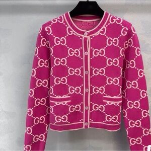 Gucci Pink Cardigan Sweater